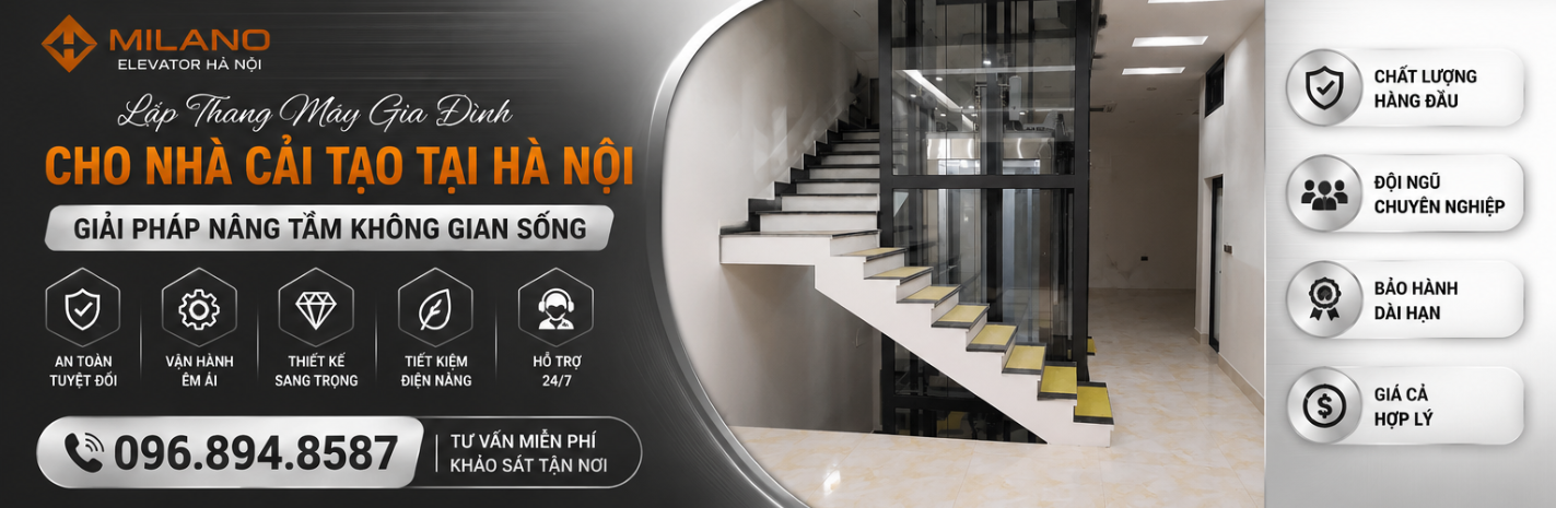Lắp Thang Máy Gia Đình Cho Nhà Cải Tạo Tại Hà Nội – Giải Pháp Nâng Tầm Không Gian Sống