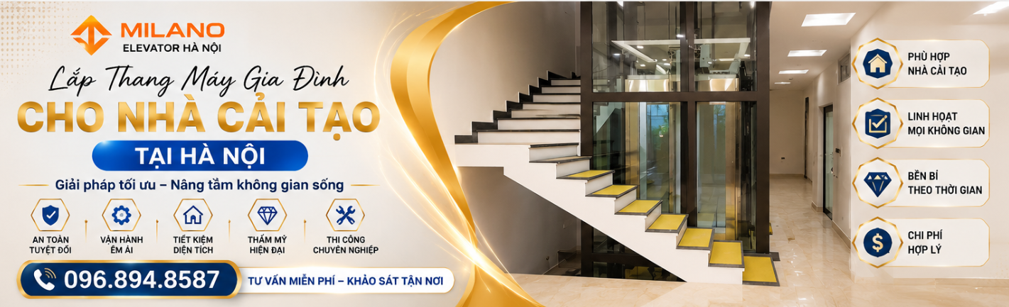 Lắp Thang Máy Gia Đình Cho Nhà Cải Tạo Tại Hà Nội – Giải Pháp Nâng Tầm Không Gian Sống