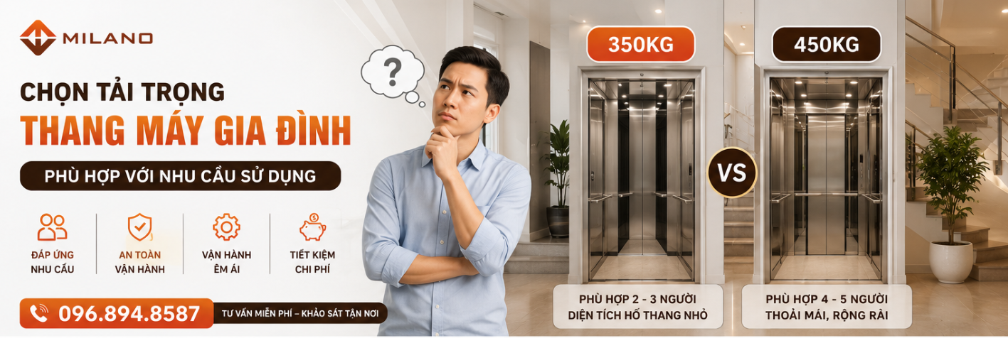 MILANO Elevator Tư Vấn Chọn Tải Trọng Thang Máy Gia Đình Phù Hợp Với Nhu Cầu Sử Dụng